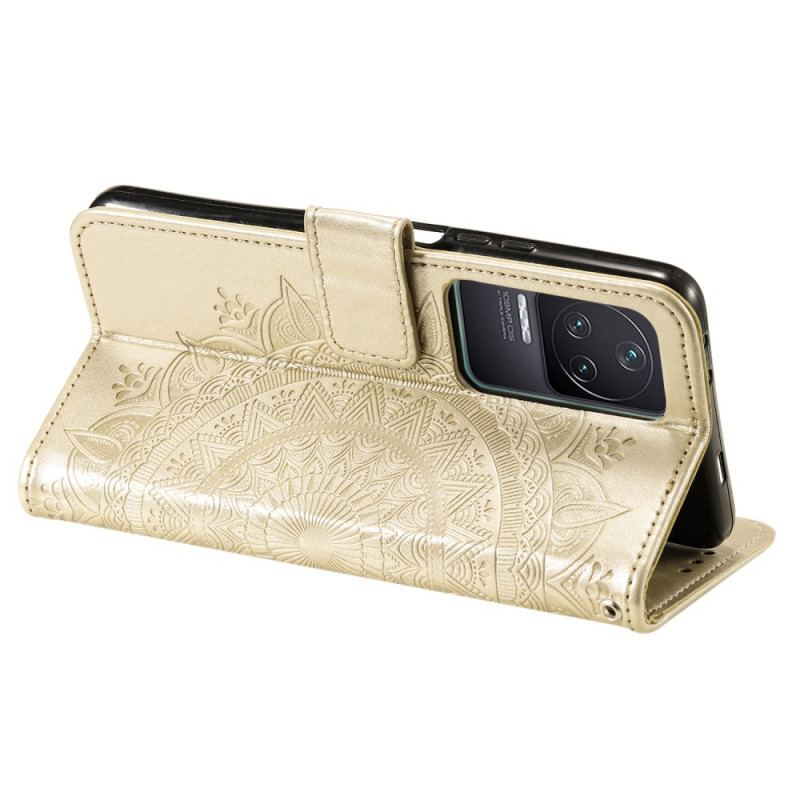 Flip Cover Poco F4 Mandala Sun Med Snor