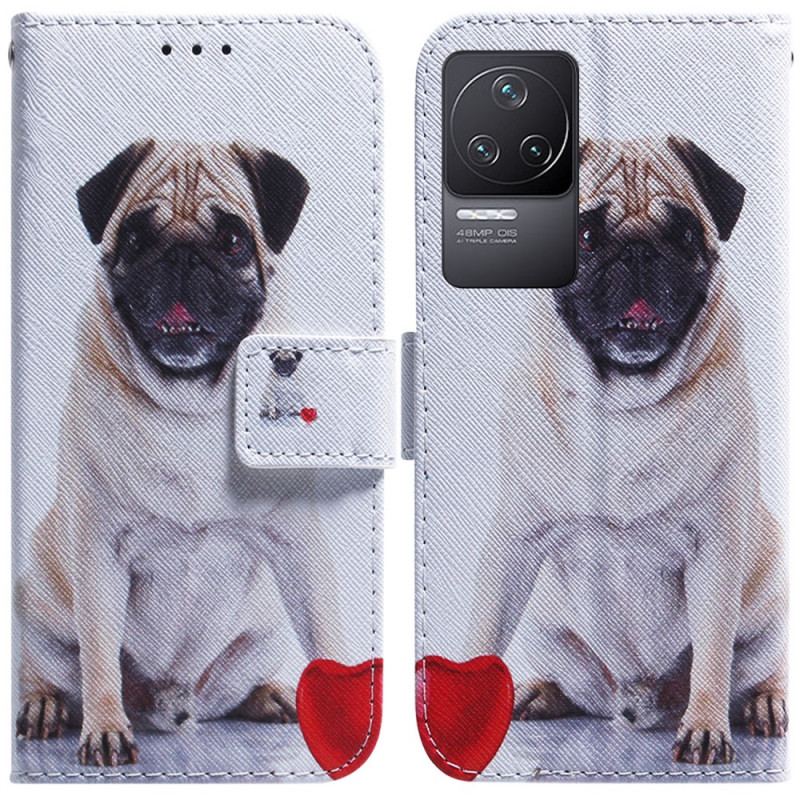 Flip Cover Poco F4 Mops Hund