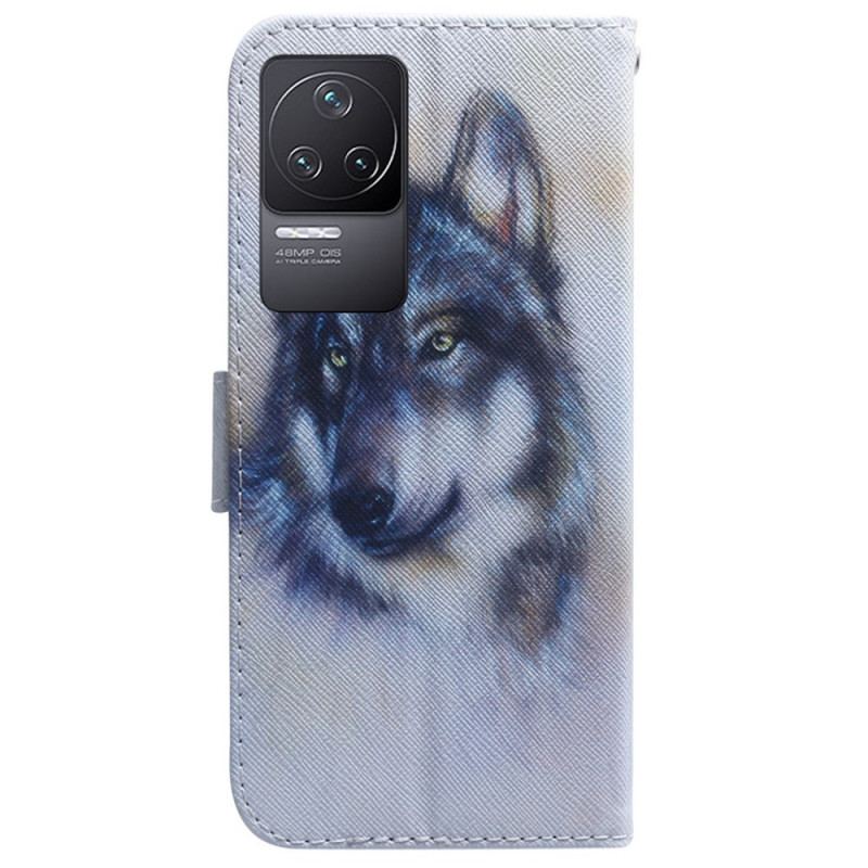 Læder Cover Poco F4 Akvarel Hund