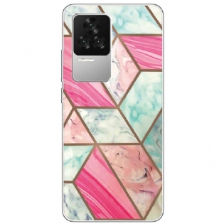 Mobilcover Poco F4 Geometrisk Marmor