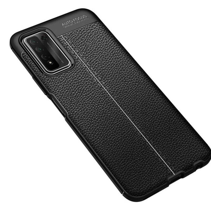 Cover Honor 10X Lite Dobbelt Linje Litchi Læder Effekt