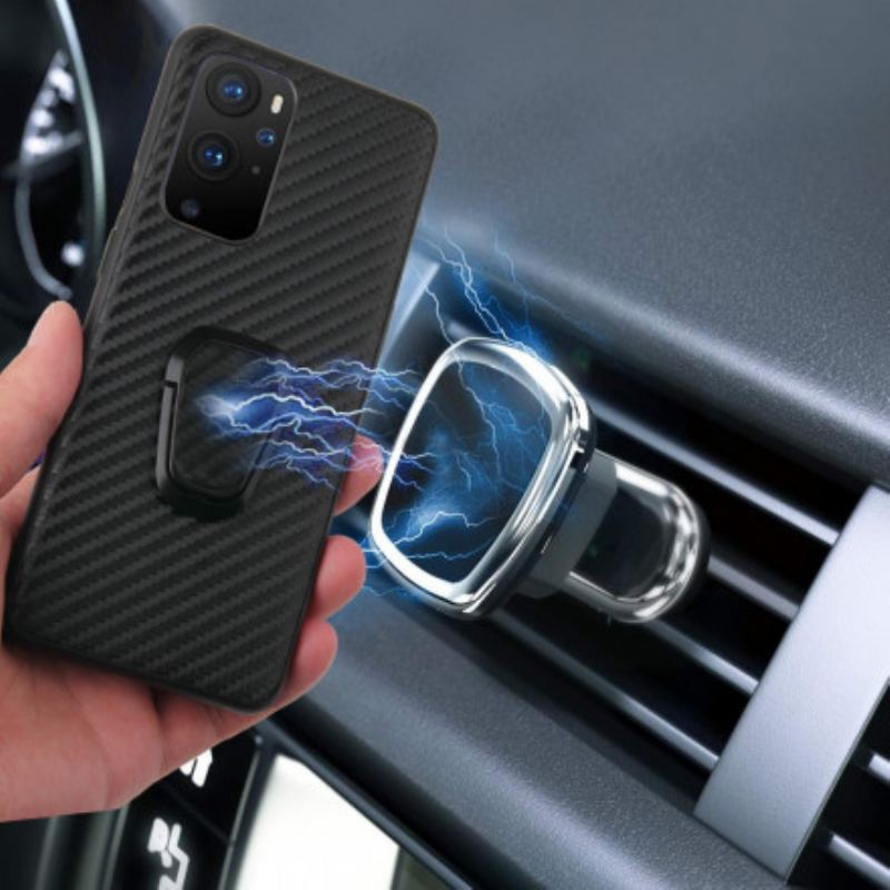 Cover OnePlus 9 Pro Sort Glitter Ring-support