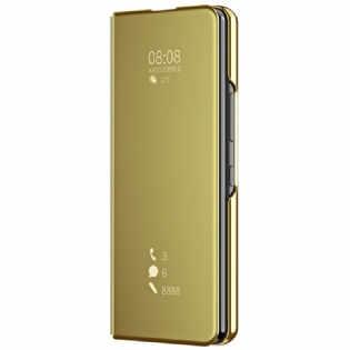 Cover Samsung Galaxy Z Fold 4 Flip Cover Spejl Og Gennemsigtighed