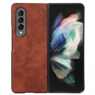 Cover Samsung Galaxy Z Fold 4 Imiteret Læder Hudtekstur