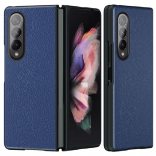 Cover Samsung Galaxy Z Fold 4 Litchi Coated Imiteret Læder