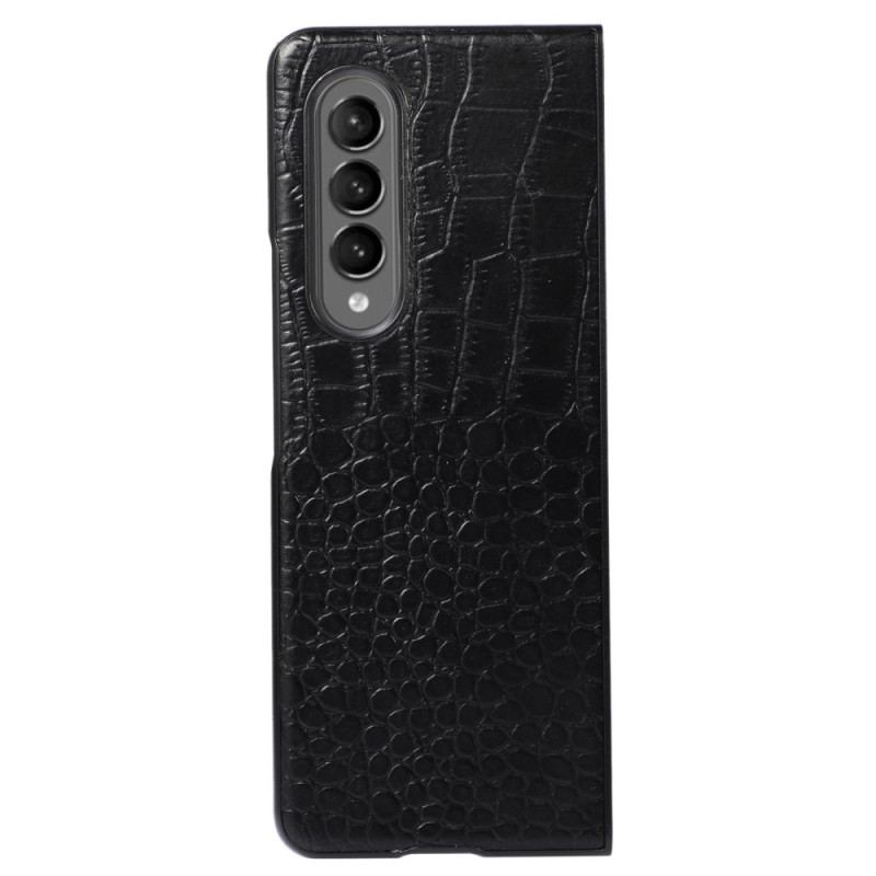 Cover Samsung Galaxy Z Fold 4 Trendy Krokodilleeffekt Ægte Læder