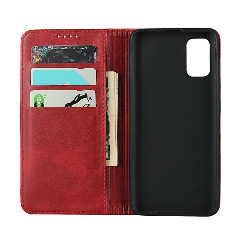 Cover Samsung Galaxy A41 Flip Cover Stil Læder Sobriety
