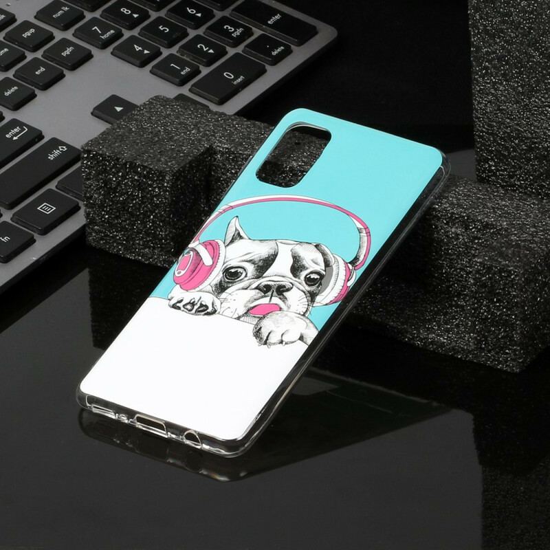 Cover Samsung Galaxy A41 Fluorescerende Hund