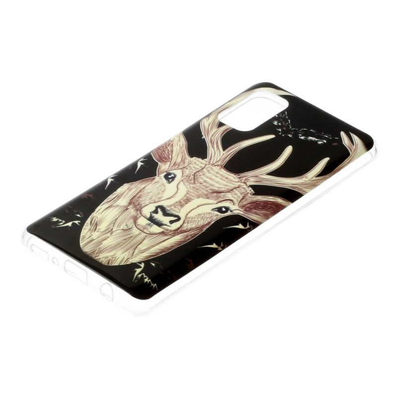 Cover Samsung Galaxy A41 Fluorescerende Majestic Deer