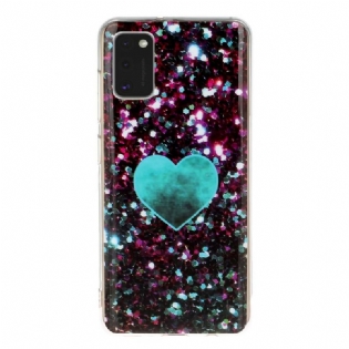Cover Samsung Galaxy A41 Glitter Marmor
