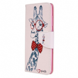 Flip Cover Samsung Galaxy A41 Brainy Giraf