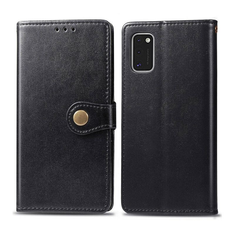 Flip Cover Samsung Galaxy A41 Kunstlæder Og Vintage Lås