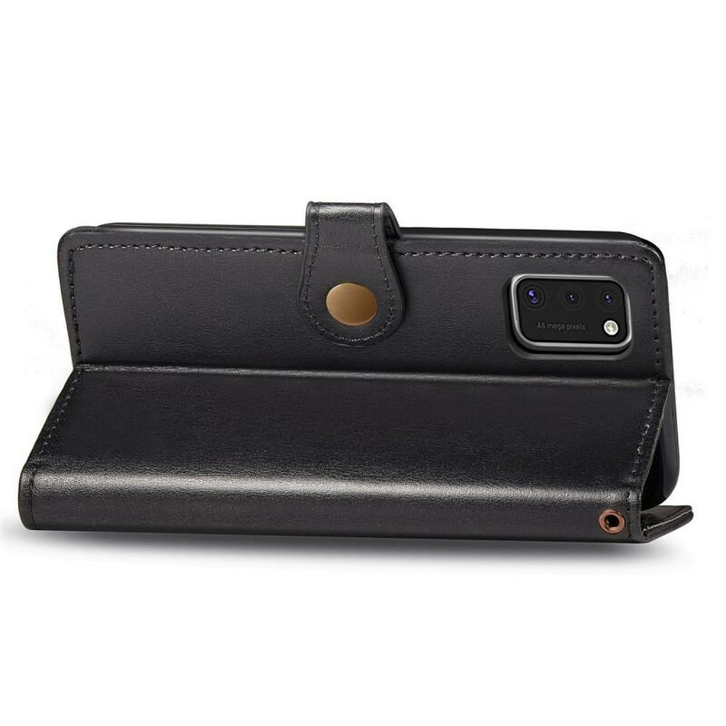 Flip Cover Samsung Galaxy A41 Kunstlæder Og Vintage Lås