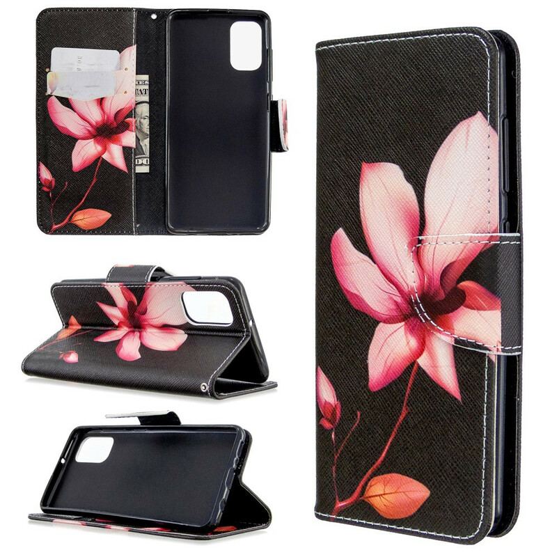 Flip Cover Samsung Galaxy A41 Lyserød Blomst