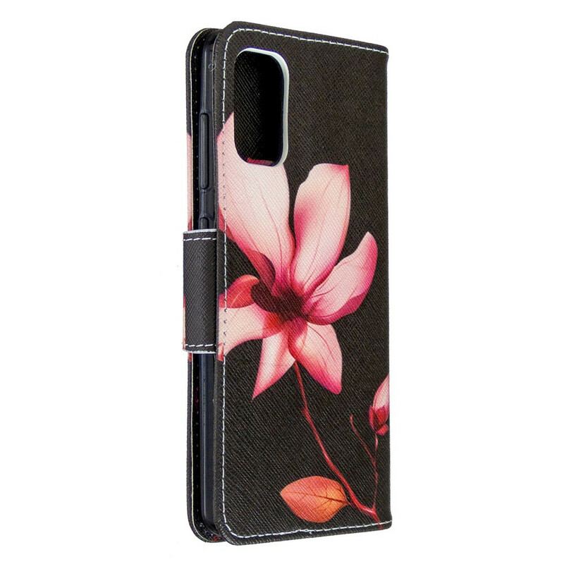 Flip Cover Samsung Galaxy A41 Lyserød Blomst
