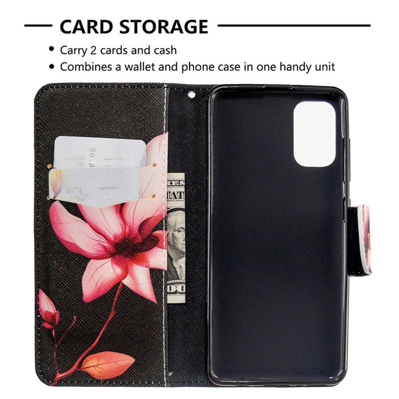 Flip Cover Samsung Galaxy A41 Lyserød Blomst