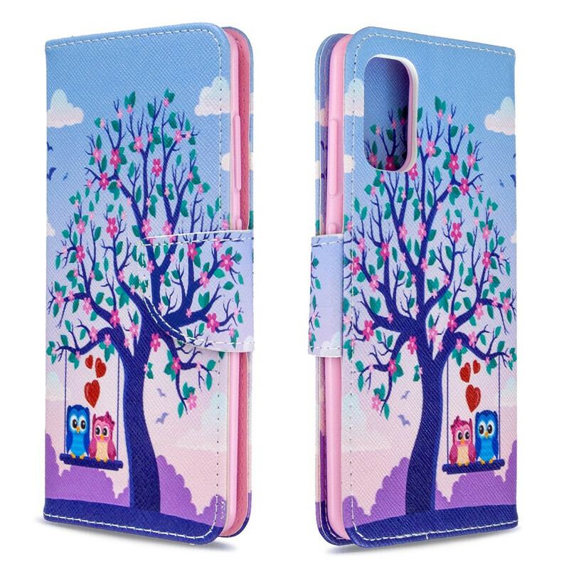 Flip Cover Samsung Galaxy A41 Ugler På Gyngen