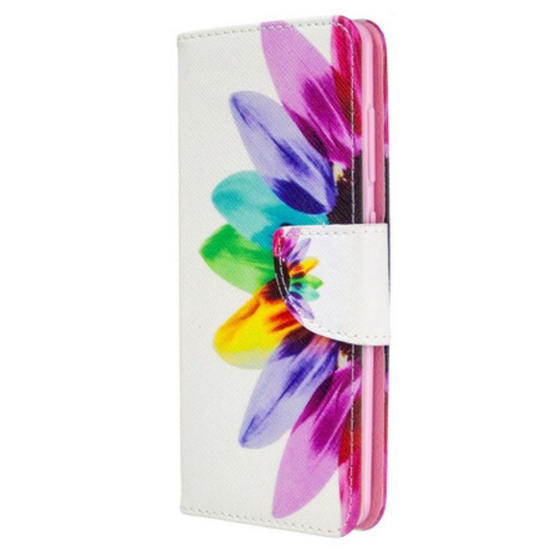 Læder Cover Samsung Galaxy A41 Akvarel Blomst