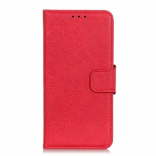 Læder Cover Samsung Galaxy A41 Enkelt Litchi Imiteret Læder