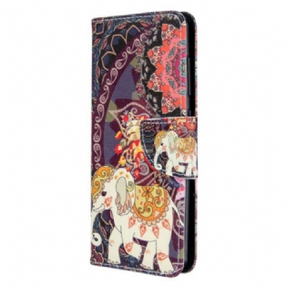 Læder Cover Samsung Galaxy A41 Indisk Elefant