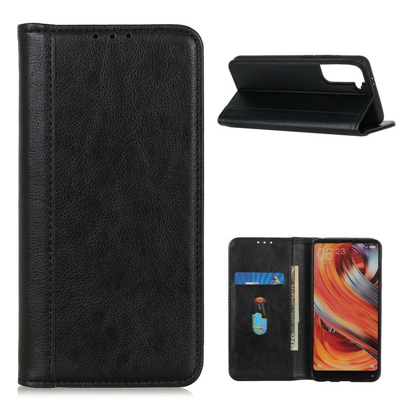 Cover Samsung Galaxy S21 5G Flip Cover Elegance Split Litchi Læder