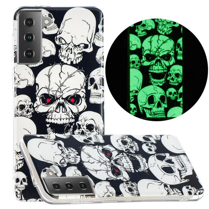 Cover Samsung Galaxy S21 5G Forsigtig Fluorescerende Kranier