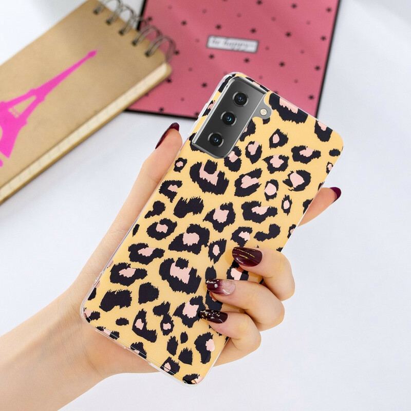 Cover Samsung Galaxy S21 5G Leopard Stil Marmor