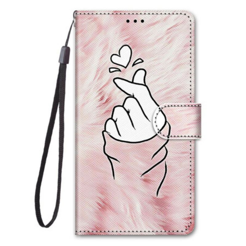 Flip Cover Samsung Galaxy S21 5G Finger Hjerte