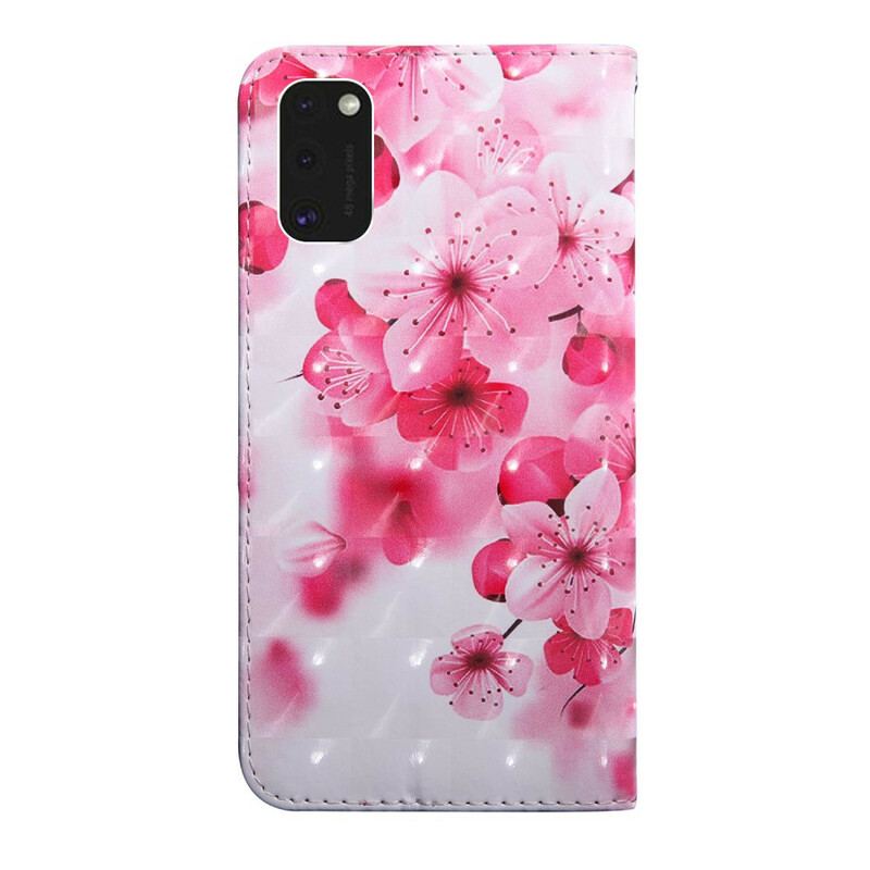 Flip Cover Samsung Galaxy S21 5G Lyserøde Blomster