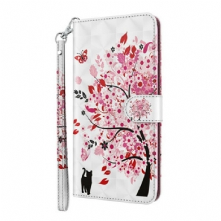 Flip Cover Samsung Galaxy S21 5G Lyserødt Træ