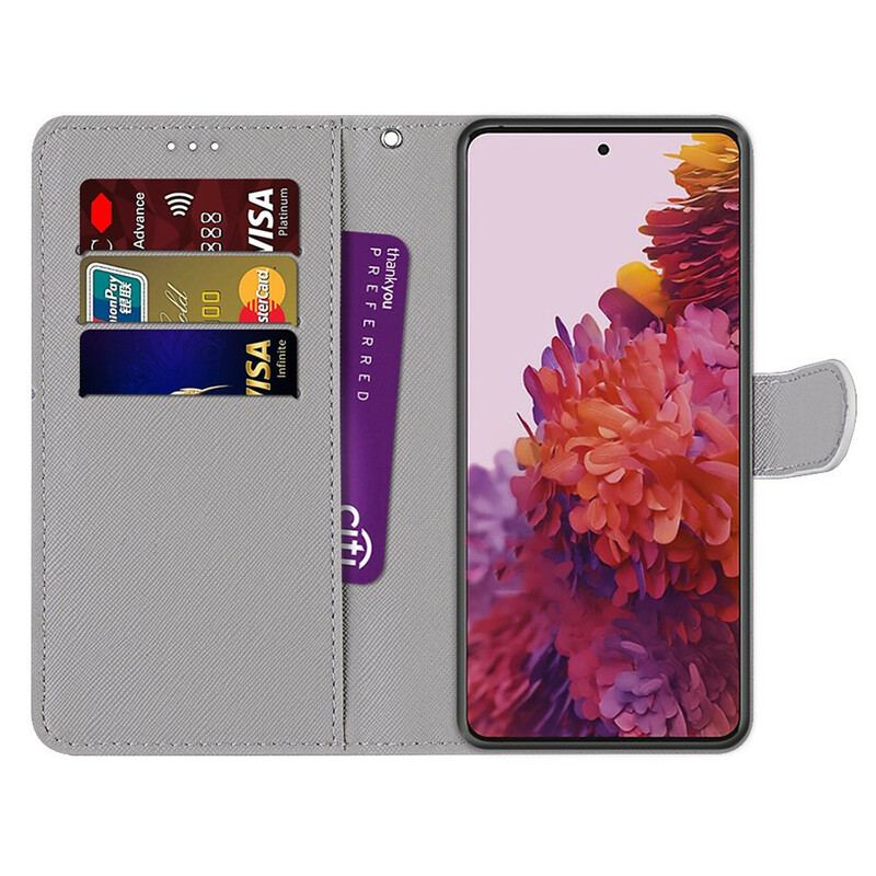 Flip Cover Samsung Galaxy S21 5G Marmor Og Glitter Trekant