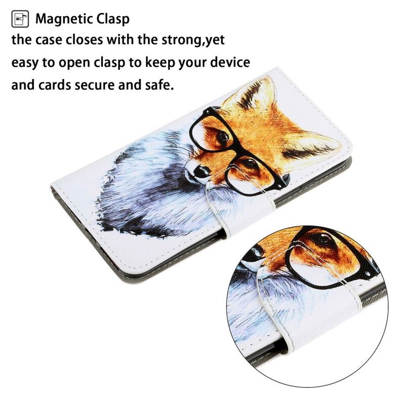 Flip Cover Samsung Galaxy S21 5G Med Snor Brainy Fox Med Rem