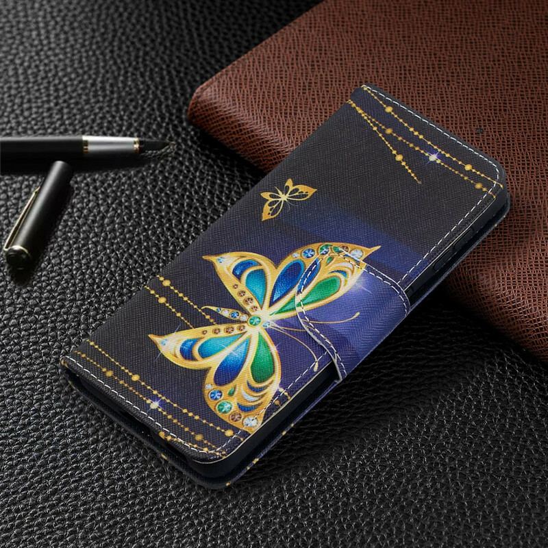 Flip Cover Samsung Galaxy S21 5G Sommerfugle Konger