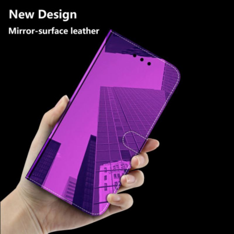 Flip Cover Samsung Galaxy S21 5G Spejlcover I Imiteret Læder