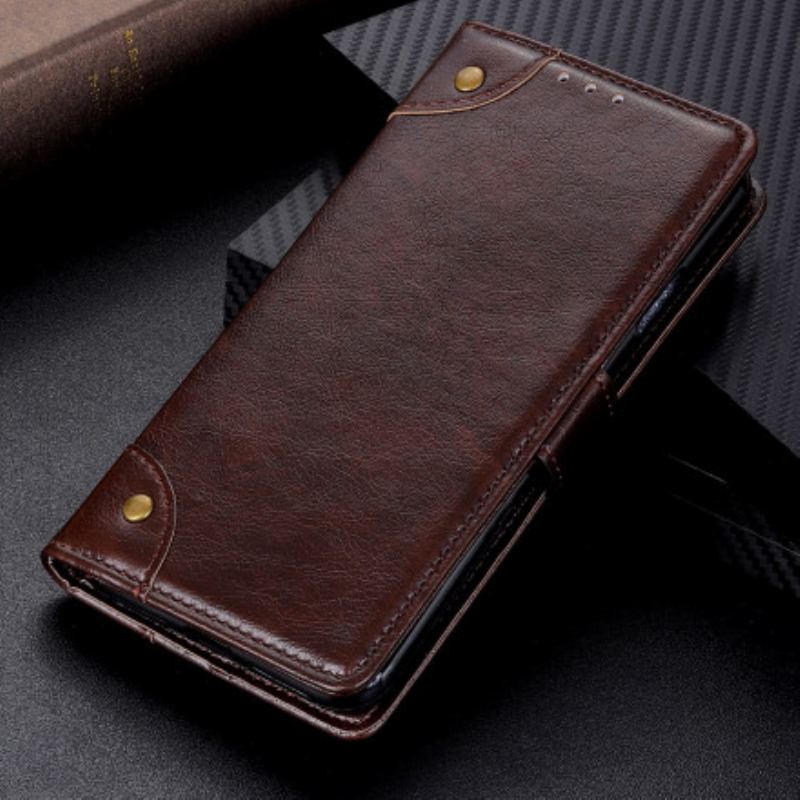Flip Cover Samsung Galaxy S21 5G Style Nappa Læder Vintage Nitter