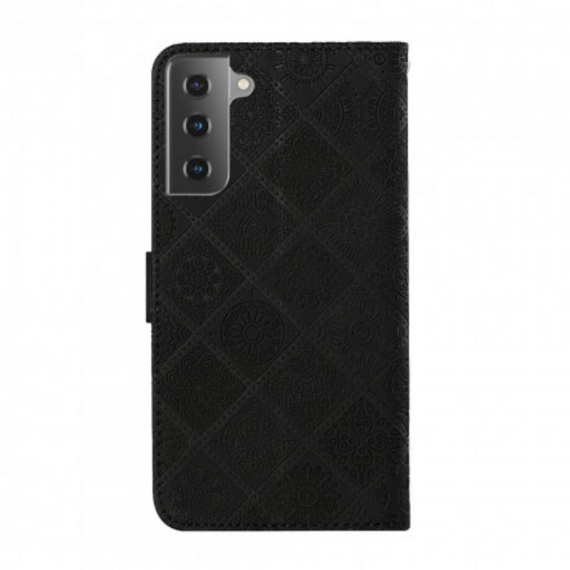 Flip Cover Samsung Galaxy S21 5G Tapestry Mønster