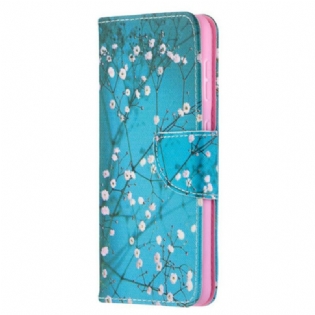 Læder Cover Samsung Galaxy S21 5G Blomstrende Træ