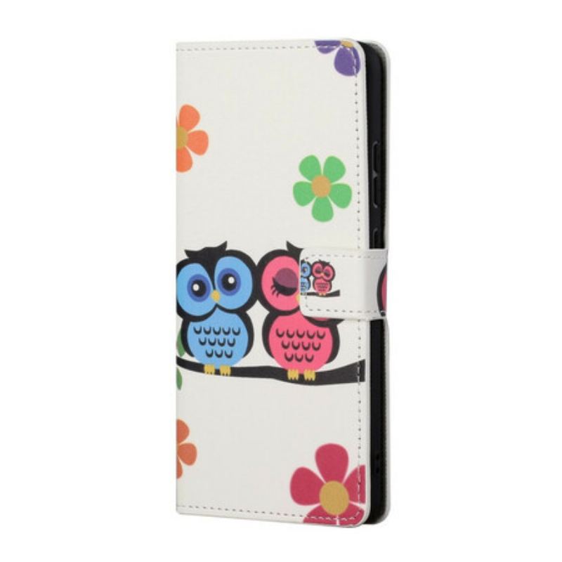 Læder Cover Samsung Galaxy S21 5G Par Ugler