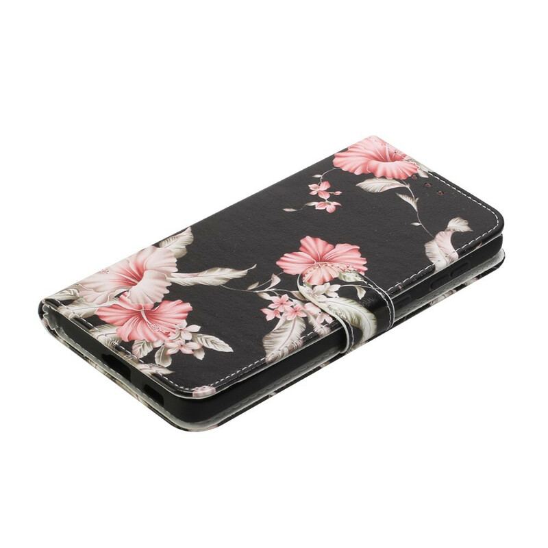 Læder Cover Samsung Galaxy S21 5G Skøre Blomster