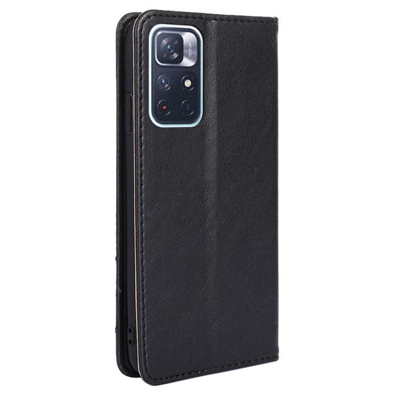 Cover Poco M4 Pro 5G Flip Cover Stil Lædernitte