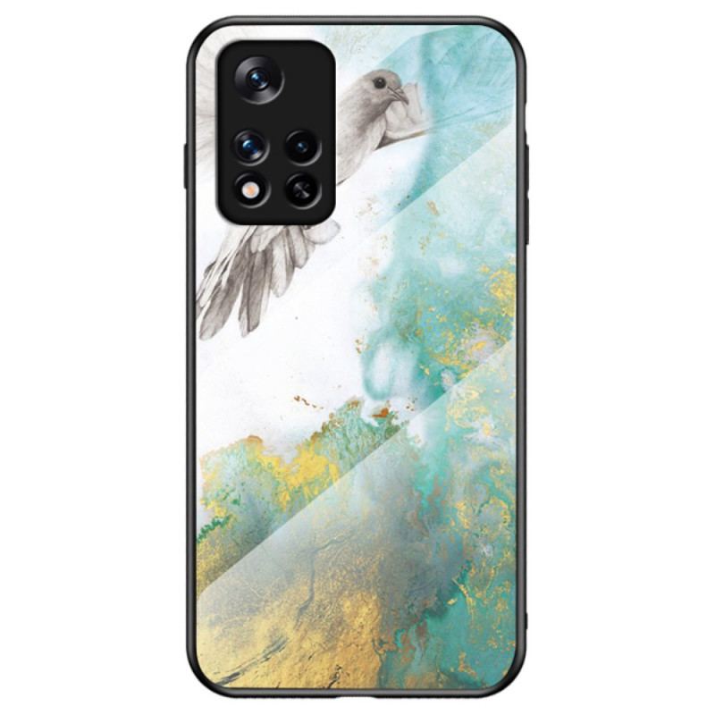 Cover Poco M4 Pro 5G Marmorfarver Hærdet Glas