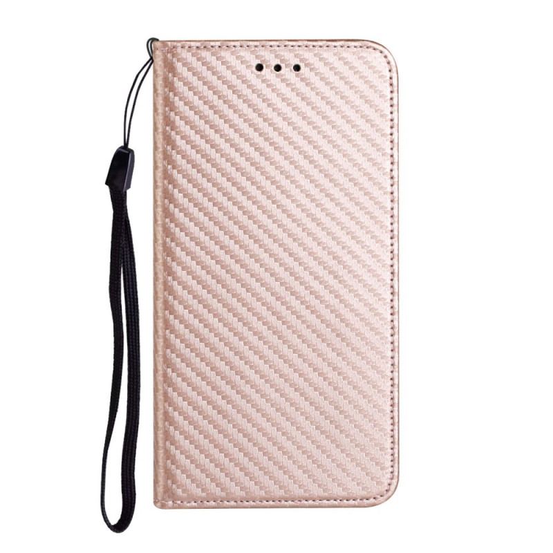 Cover Poco M4 Pro 5G Med Snor Flip Cover Kulfiberrem