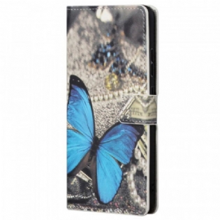 Flip Cover Poco M4 Pro 5G Blå Sommerfugl