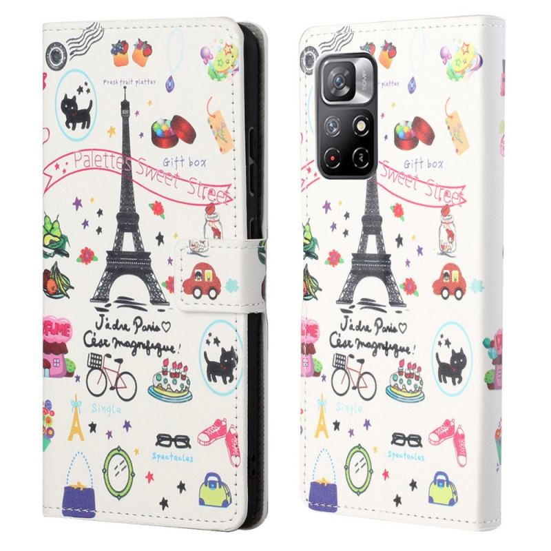 Flip Cover Poco M4 Pro 5G Jeg Elsker Paris