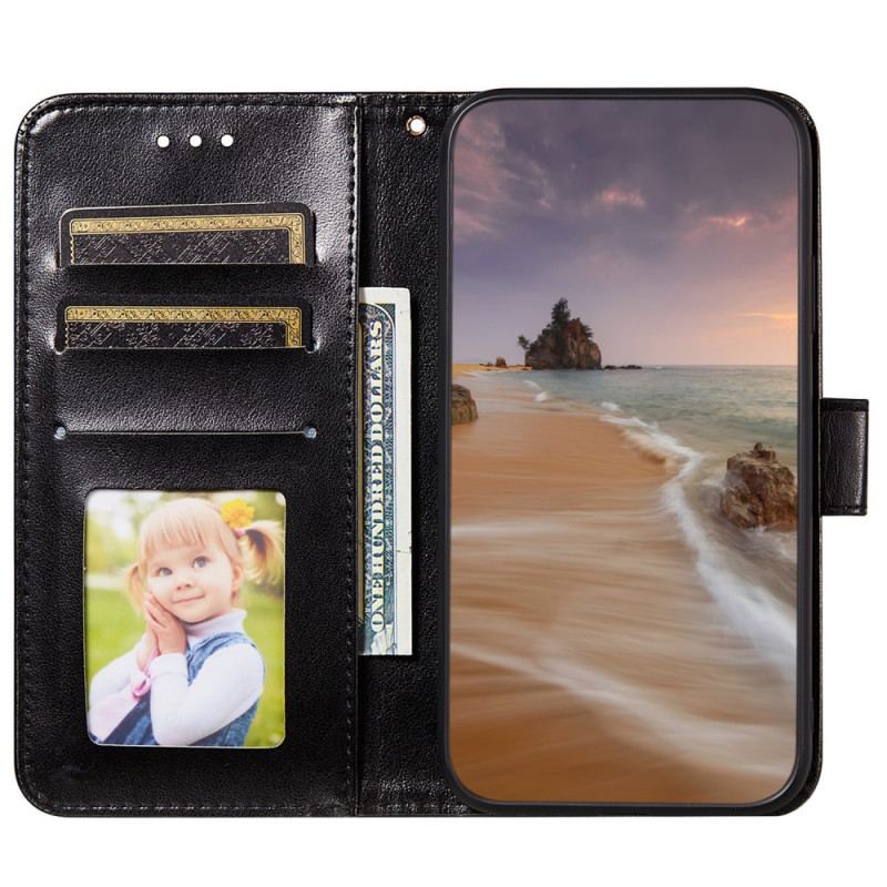 Flip Cover Poco M4 Pro 5G Med Snor Solid Color Series Strappy