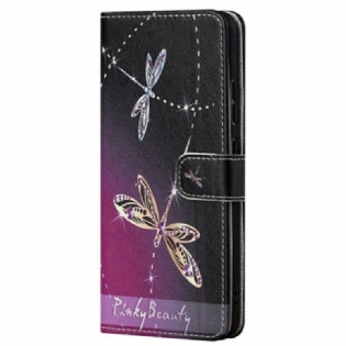 Flip Cover Poco M4 Pro 5G Med Snor Strappy Guldsmede