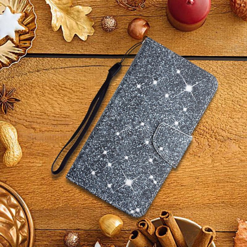 Flip Cover Poco M4 Pro 5G Med Snor Strappy Pailletter