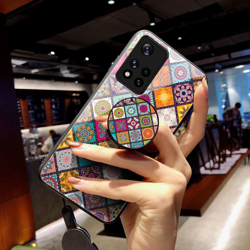 Mobilcover Poco M4 Pro 5G Patchwork Magnetisk Holder