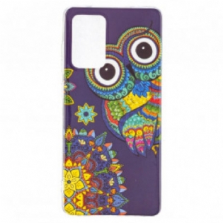 Cover Samsung Galaxy A52 4G / A52 5G / A52s 5G Fluorescerende Ugle Mandala