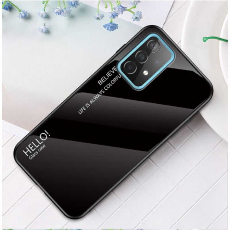 Mobilcover Samsung Galaxy A52 4G / A52 5G / A52s 5G Hærdet Glas Hej